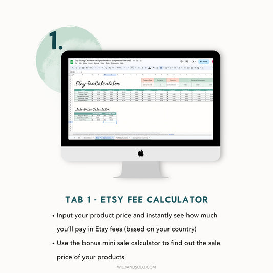 Etsy Fee Calculator Spreadsheet for Google Sheets