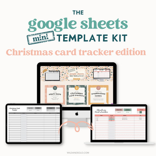 The Google Sheets Mini Template Kit - Christmas Card Tracker Edition