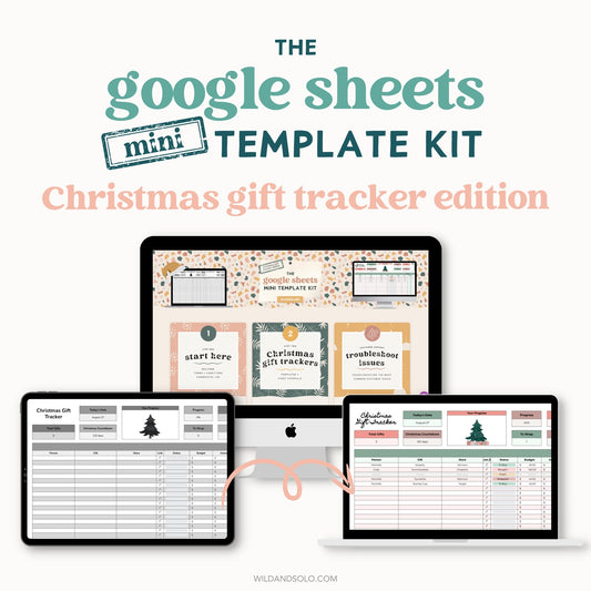 The Google Sheets Mini Template Kit - Christmas Gift Tracker Edition