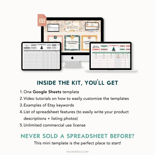 The Google Sheets Mini Template Kit - Christmas Gift Tracker Edition