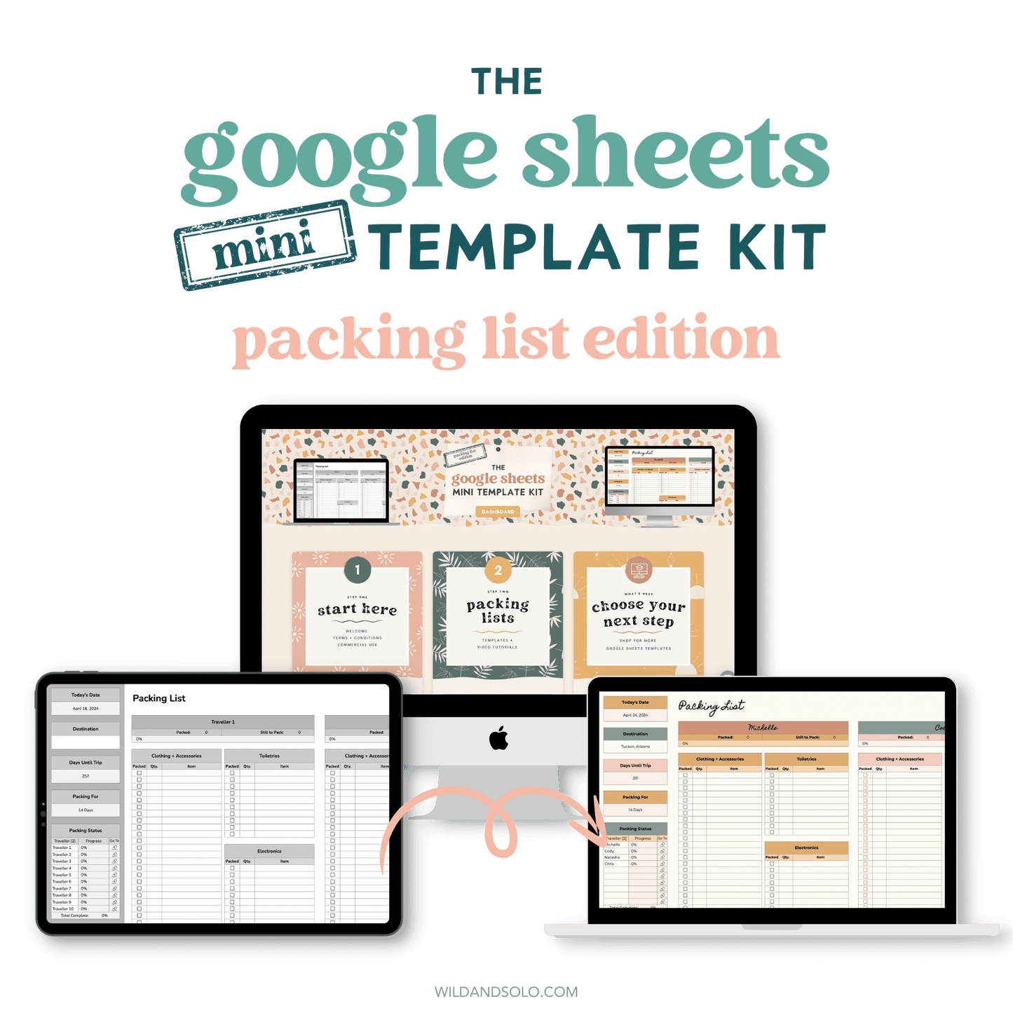 The Google Sheets Mini Template Kit - Travel Packing List Edition