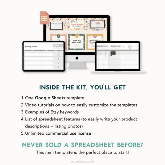 The Google Sheets Mini Template Kit - Simple Reading Tracker Edition