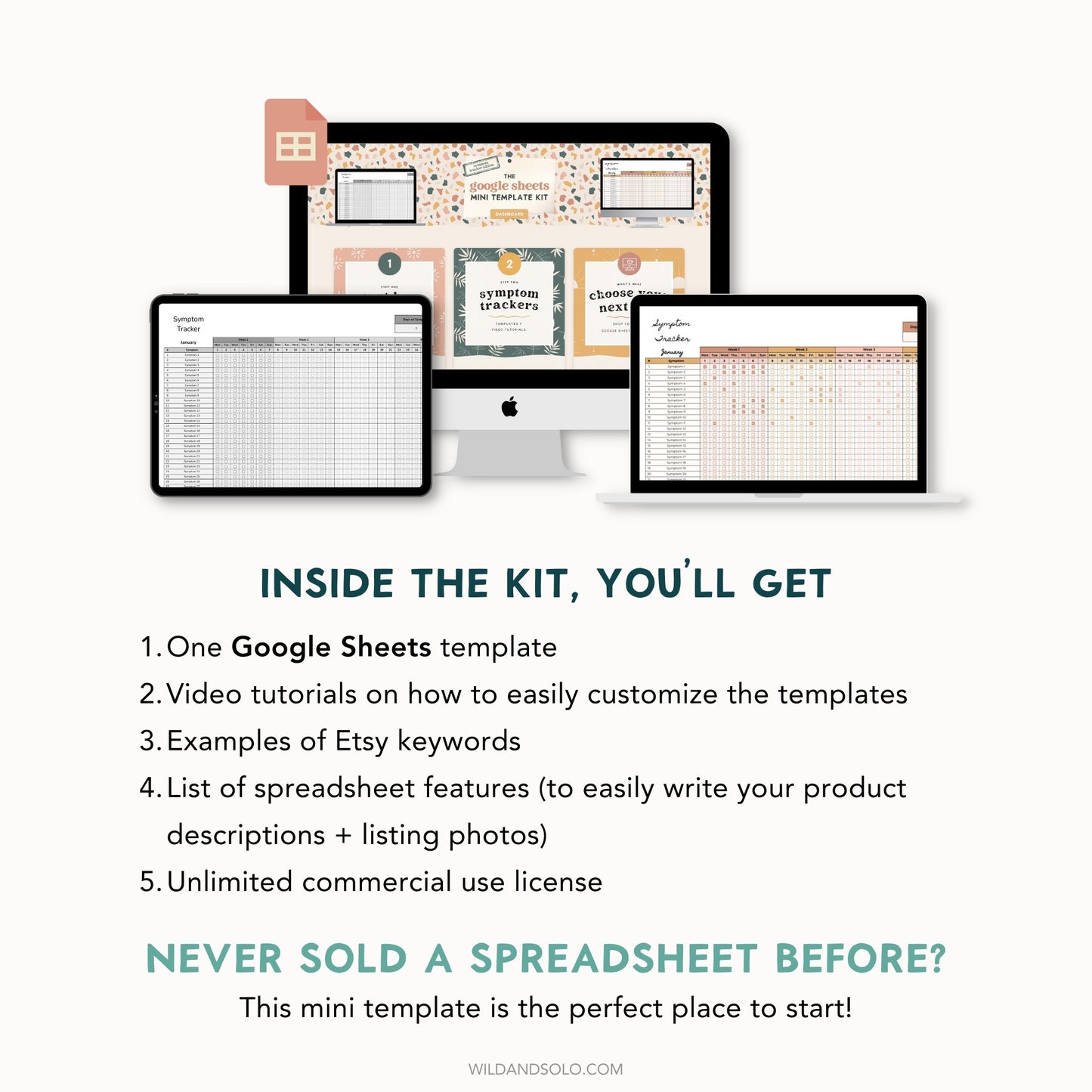 The Google Sheets Mini Template Kit - Symptom Tracker Edition