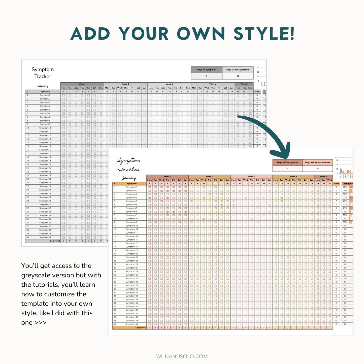 The Google Sheets Mini Template Kit - Symptom Tracker Edition