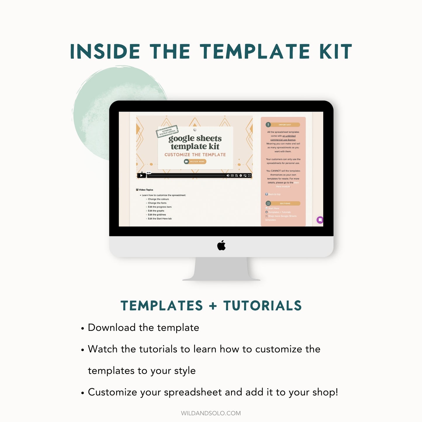 The Google Sheets Mini Template Kit - Symptom Tracker Edition