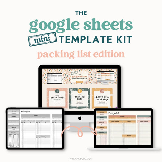 The Google Sheets Mini Template Kit - Travel Packing List Edition