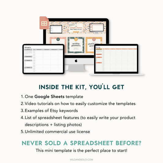The Google Sheets Mini Template Kit - Simple Weekly Planner Edition