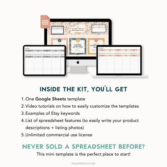 The Google Sheets Mini Template Kit - Weekly To Do List Edition