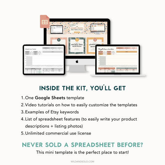 The Google Sheets Mini Template Kit - Weight Loss Tracker Edition