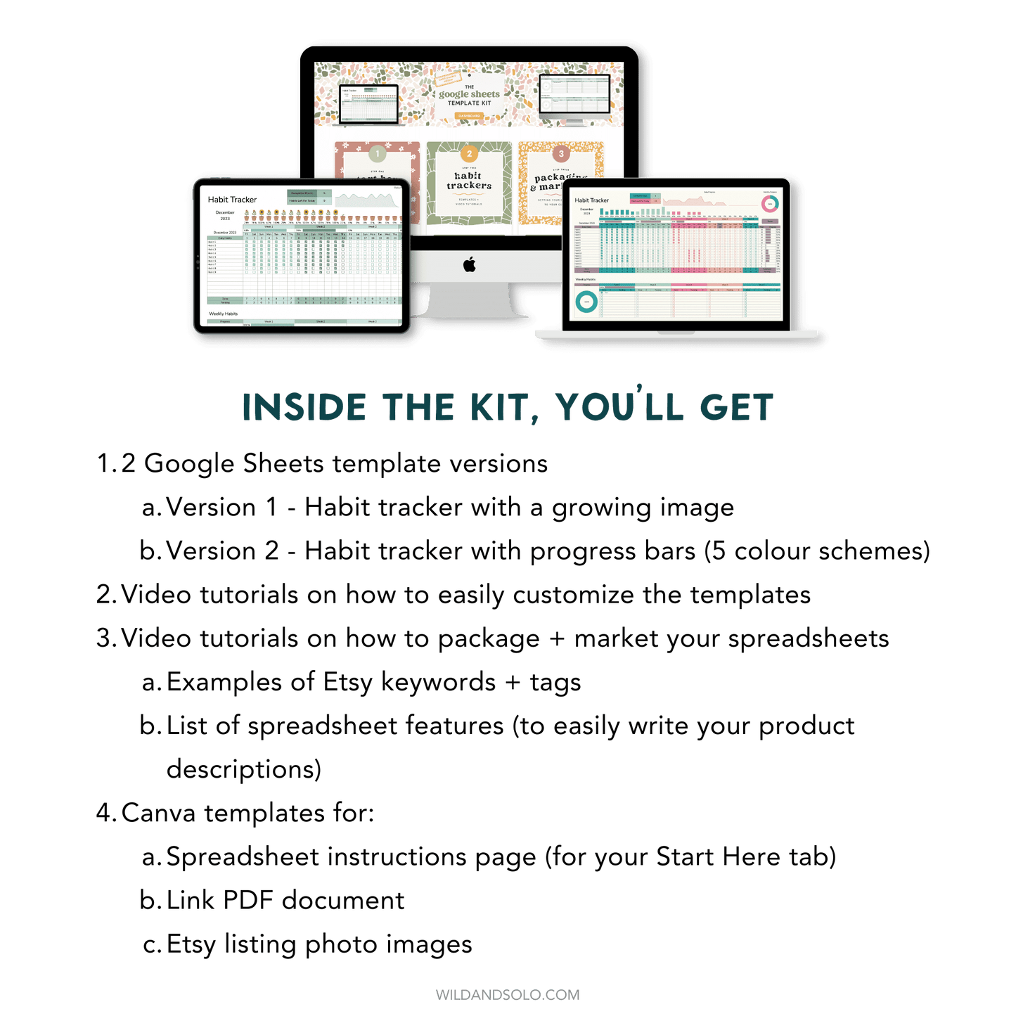 The Google Sheets Template Kit - Habit Tracker Edition