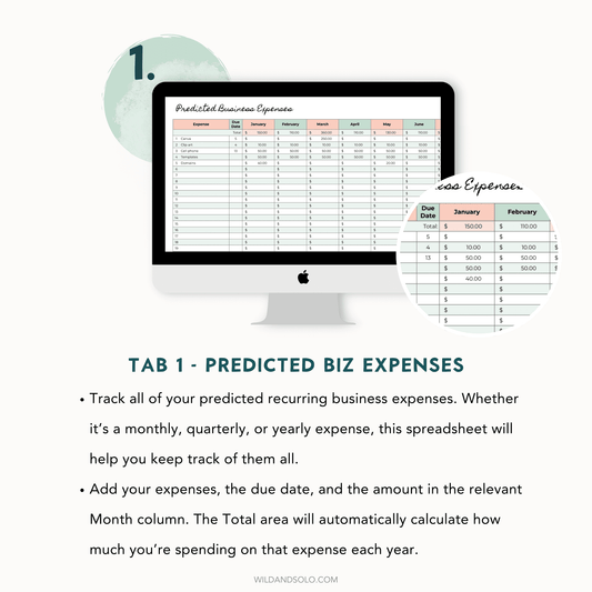 Predict Your Business Expenses Spreadsheet for Google Sheets