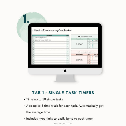 Task Timer Spreadsheet for Google Sheets